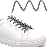 GRAH SANGRAH® (2 Pair) Shoelaces for Thick Round Climbing, Hiking, Boot, Running , Sport Shoes Laces  - 120 CM, Grey